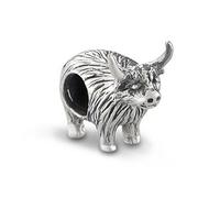 HIGHLAND COW SILVER KEEPSAKE BEAD CHARM 9839
