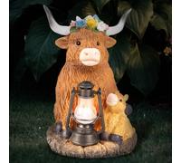 Highland Cow Solar Lights, Outdoor Garden Decor