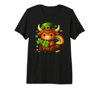 Highland Cow St Patricks Day Cute Irish Premium T-Shirt