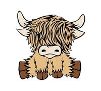 Highland Cow Stickers, Realistic Vinyl Car Window Decal, Creative Highland Cow Wall Decals, Cute Farm Animal Car Decorations for Truck, Window, Fridge, Door, Laptop & Furniture