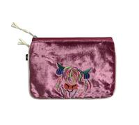 Highland Cow Stitched Purse by Earth Squared - 18 × 12 cm - Vibrant Colours - Fully Lined with Main Zip & Rear Zip Pocket - Perfect for Coins, Cards or Passport