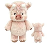 Highland Cow Stuffed Animals, 60cm Realistic Scottish Cow Plush Toy, Cute Farm Dolls for Stress Relief and Affective Support, Christmas Birthday Presents for Kids and Adults