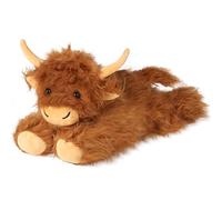 Highland Cow Stuffed Animals - Heatable Weighted Stuffed Animals, Lavender Scented Cow Plush for Sooth & Relax, Microwave Heating Pad for Period Cramps Pain & Stress Relief, Highland Cow Gifts （Brown）