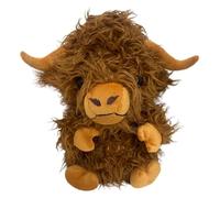 Highland Cow Stuffed Animals, Highland Cow Plush Toy, Breathing Doll Sleep Buddy for Baby with Sensory Details Music Lights & Rhythmic Breathing Motion