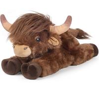 Highland Cow Stuffed Animals, Microwavable Stuffed Animal Adorable Fluffy Highland Cow Plush for Warmth Comfort, Heatable Coolable Lavender Scent Toy, Cute Soft Plushies Gift for Kid Boys Girl & Adult