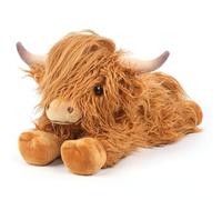 Highland Cow Stuffed Animals, Microwavable Stuffed Animal Adorable Fluffy Plush for Warmth Comfort, Heatable Coolable Lavender Scent Cow Toys, Cute Soft Plushie Highland Cattle Gift for Kids Adult