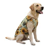 Highland Cow Sunflower Butterfly Dog Clothes Ice Silk Sleeveless Pet Vest Breathable Shirts for Large Dogs Cat XL