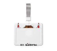 Highland Cow Sunglasses All American Sliding Id Badge Holder Hard Plastic Work Card Case Name Tag Protector for Nurses Office