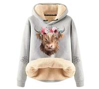 Highland Cow Sweatshirt for Women Fleece Lined Sherpa Cute Cow Shirts for Women Country Western Sweatshirts 2024 New