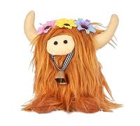 Highland Cow Teddy, High-land Cows plush, Soft Plush Cute Doll Highland Cow Gift Home Table Decor (A-C)