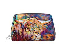 Highland Cow Toiletry Pouch, Travel-Friendly Makeup Organizer for Makeup Brushes, Lipsticks
