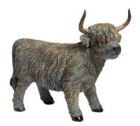 Highland Cow Walking Statue Medium Ornament Figurine Rustic Home Decoration Gift