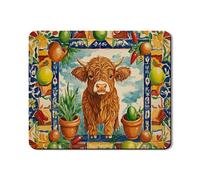 Highland Cow Washer Dryer Top Protector Mat, Colorful Vintage Animal Washing Machine Dust Cover, Rustic Farmhouse Rubber Anti-slip Waterproof Washer And Dryer Mats for Laundry Room 20x24 Inch