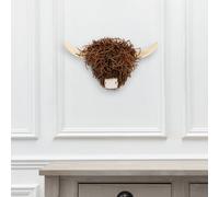 Highland Cow Willow Wooden Wall Hanging Sculpture Voyage Maison Walnut One Size