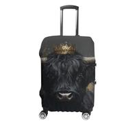Highland Cow with The Crown Luggage Cover for Suitcases XL