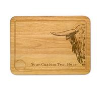 Highland Cow Wooden Chopping Board Scotland Cheese Board Serving Board Cutting Novelty Gift Birthday Christmas Housewarming (L)