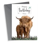 Highland Cows Birthday Card for Mum