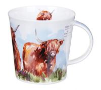 Highland Cows Cairngorm Shape Fine Bone China Mug - by Dunoon