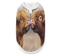 Highland Cows Funny Cute Cute Pet Supplies Soft Dog Sweaters Printing for Dogs Puppy Cats 2XL