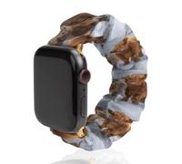 Highland Cows in Snowy Day Watch Band Scrunchie | Printed Watchband Replacement Stretchy Elastic Bracelet Strap for iWatch