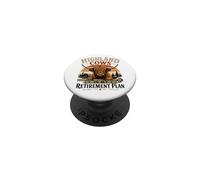 Highland Cows Is My Retirement Plan Vintage Farmer PopSockets Adhesive PopGrip