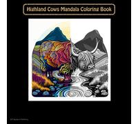 Highland Cows Mandala Coloring Book for Adults: Gorgeous illustrations of highland cattle and their environment