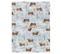 Highland Cows Trees Stroller Shade with Two Straps