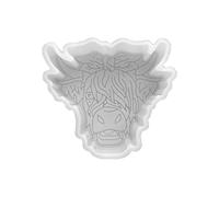 Highland Dairy Cow Silicone Freshie Mold | Size 3.75" Wide x 3.25" Long x 1" Deep | Highland Dairy Cow Design for Freshie, Soap, Resin, Candles