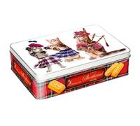 Highland Dancing Cats Embossed Tin - Scottish Macdonalds Shortbread 300g