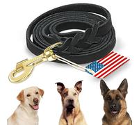 Highland Farms Select Premier 9.35Ft Leather Dog Training Leash. Made from Leather and is a Great Option for Hunting Dogs or General Obedience in The Backyard.Christmas Dog Gifts-Black