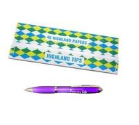 Highland Papers and Tips - Double Decadence [5 Booklets - 45 in each] With a Premier Life Store pen