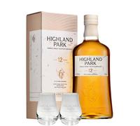 Highland Park 12 Year Old - Island Single Malt Scotch Whisky - 2 Glasses