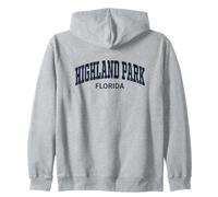 Highland Park Florida Retro Zip Hoodie