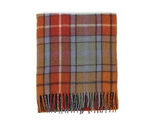 Highland Pure New Scottish Wool Blend Tartan Knee Lap Blanket Small Rug Bed Throw Extra Warm Comfy Soft For Men and Women (Buchanan Antique)
