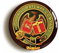 HIGHLAND RAILWAY COMPANY BADGE BUTTON PIN (Size is 1inch/25mm diameter)