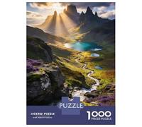 Highland Scenery 1000 Piece Jigsaw Puzzle Scottish Highlands Cardboard Puzzle Adult Puzzles Educational Puzzle Family Jigsaw Birthday Gift Puzzle 52x38cm/1000pcs