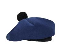 Highland Scottish Kilt Tam O' Shanter Acrylic Wool Tammy Hat/Cap One Size Various Tartans, Royal Blue, One size
