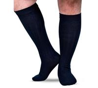 Highland Scottish Wool Blend Kilt Hose for Men Ribbed Socks for UK Shoe Sizes (UK, Alpha, L, Regular, Regular, Blue)