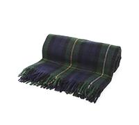 HIGHLAND Scottish Wool Blend Tartan Tweed Extra Warm Rug/Versatile Couch Cuddly Blanket for Bed Fluffy Microfibre Bed Throw Bedspread Comfy Super Soft for Adults Men & Women (Campbell of Argyll)
