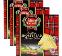 Highland Shortbread Petticoat Tails 3x125g - Traditional Scottish Shortbread Biscuits Cookies with Butter - Baked Biscuit Gift Box Multipacks Christmas Gift - Plus Cheeroo Magnet