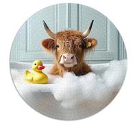 Highland Spa Day Jigsaw Puzzles for Adults 1000 Piece Jigsaw Puzzles for Adults Relax & Challenge, Colorful Home Decor Art, for Friends 67.5x67.5cm