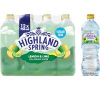 Highland Spring Lemon & Lime Flavoured Still Water, 12x750ml