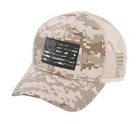HIGHLAND TACTICAL Men's American Flag Rubber Patch Cap, Desert Digi Camo, One Size