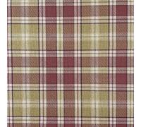 Highland Tartan Checked Cotton Rich Linen Fabric for Curtain Blinds Craft Bags Sewing Quilting Patchwork & Upholstery | 55" - 140 cm Wide (Per Half Metre, Heather)