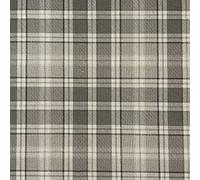 Highland Tartan Checked Cotton Rich Linen Fabric for Curtain Blinds Craft Bags Sewing Quilting Patchwork & Upholstery | 55" - 140 cm Wide (Per Half Metre, Dove Grey)