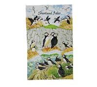 Highland Tweed 100% Cotton Scottish Shetland Puffins Tea Towel TT0932