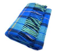 Highland Tweed Wool Blend Tartan Knee Length Travel Rug/Blanket (Flower of Scotland)