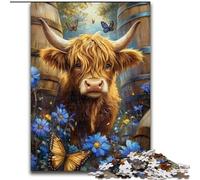 Highland Yak Jigsaw Puzzles for Adults 1000, Toys Educational Games Stress Relieving Secret Santa Gifts for And Age 14 26x38cm