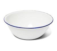 Highlander 17cm Enamel Bowl Camping Cooking Eating, White, One Size