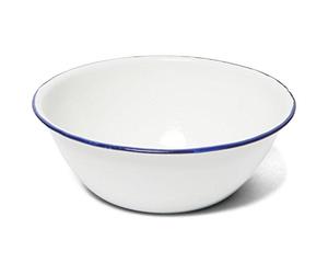 Highlander 17cm Enamel Bowl Camping Cooking Eating, White, One Size